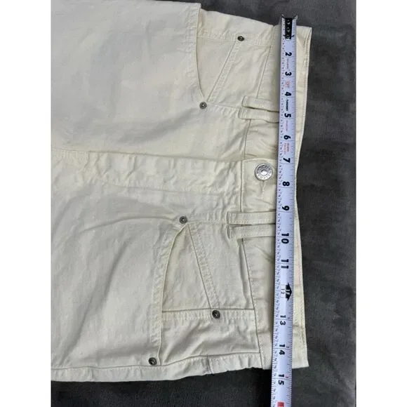 Isabel Marant Etoile Rachelle Wide-Leg Cream Jeans Size 28 High Waist
